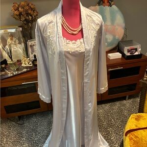 Oscar de la Renta nightgown and satin robe